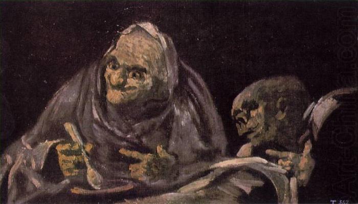 Francisco de Goya Two Women Eating china oil painting image